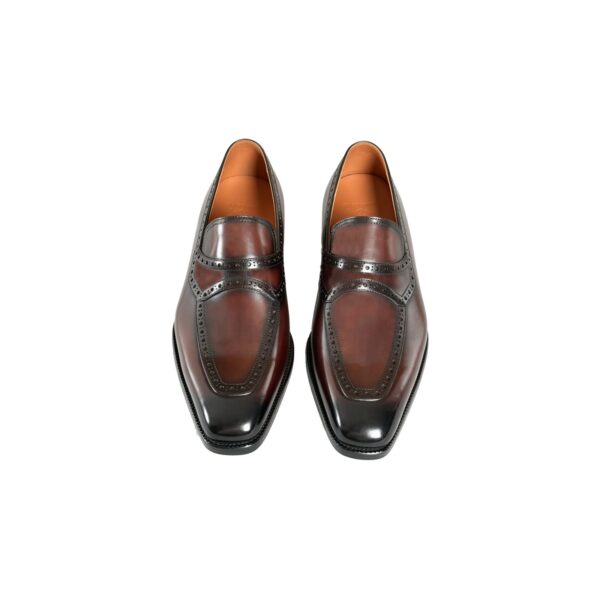 GRANDMARK penny loafer men's dress shoes, top view, white background
