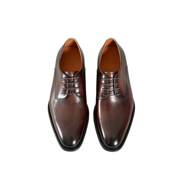 GRANDMARK classic derby men's dress shoes, top view, white background