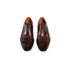 GRANDMARK croc-embossed oxford men's dress shoes, top view, white background