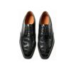 GRANDMARK croc-embossed wingtip oxford men's dress shoes, top view, white background