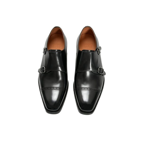 double-monk-strap-main-1 GRANDMARK double monk strap men's dress shoes, three-quarter view, white background