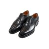 embossed-toe-cap-toe-oxford-main-1 GRANDMARK cap-toe oxford men's dress shoes, three-quarter view, white background