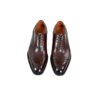 embossed-toe-cap-toe-oxford-top-2 GRANDMARK cap-toe oxford men's dress shoes, top view, white background
