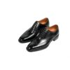 GRANDMARK wingtip brogue oxford men's dress shoes, three-quarter view, white background