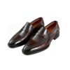GRANDMARK patina penny loafer men's dress shoes, three-quarter view, white background