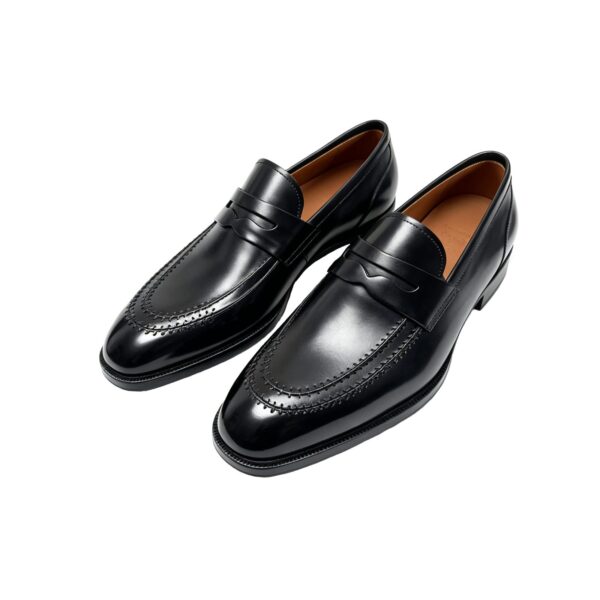 GRANDMARK patina penny loafer men's dress shoes, side profile, white background