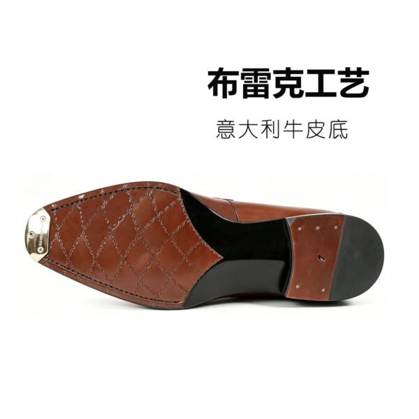 plain-penny-loafer-sole-2 GRANDMARK penny loafer men's dress shoes, Blake-stitched leather sole, white background