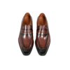 plain-penny-loafer-top-2 GRANDMARK penny loafer men's dress shoes, top view, white background