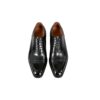 GRANDMARK semi-brogue cap-toe oxford men's dress shoes, top view, white background