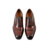 GRANDMARK cap-toe oxford men's dress shoes, top view, white background