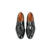 GRANDMARK braided-knot tassel loafer men's dress shoes, top view, white background