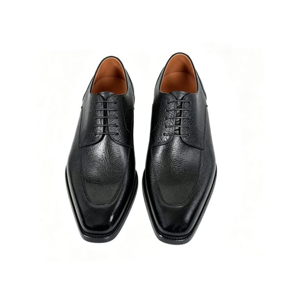 textured-apron-derby-top-1 GRANDMARK apron derby men's dress shoes, top view, white background
