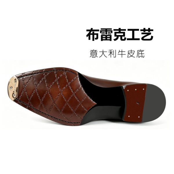 wholecut-oxford-full-grain-calf-hand-finished-sole-2 GRANDMARK wholecut oxford men's dress shoes, Blake-stitched leather sole, white background