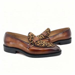 Leopard-Print Horsebit Loafer wholesale loafer, model 2602