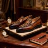 Leopard-Print Horsebit Loafer detail, model 2602