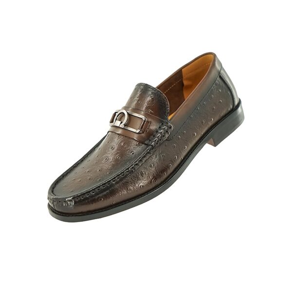 Ostrich-Print Horsebit Loafer detail, model 2881-13