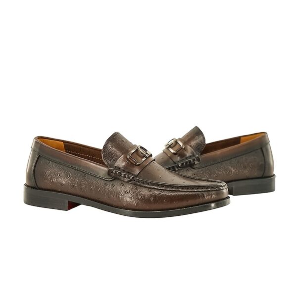 Ostrich-Print Horsebit Loafer detail, model 2881-13