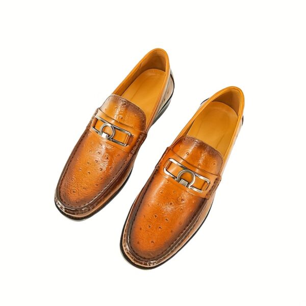 Ostrich-Print Horsebit Loafer detail, model 2881-13