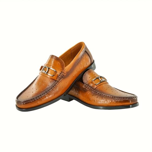 Ostrich-Print Horsebit Loafer detail, model 2881-13