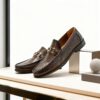 Ostrich-Print Horsebit Loafer detail, model 2881-13