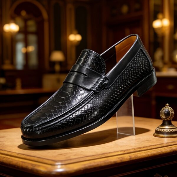 2881-17-6 Embossed Penny Loafer detail, model 2881-17