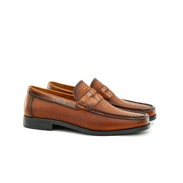 Ribbed-Emboss Penny Loafer detail, model 2881-18