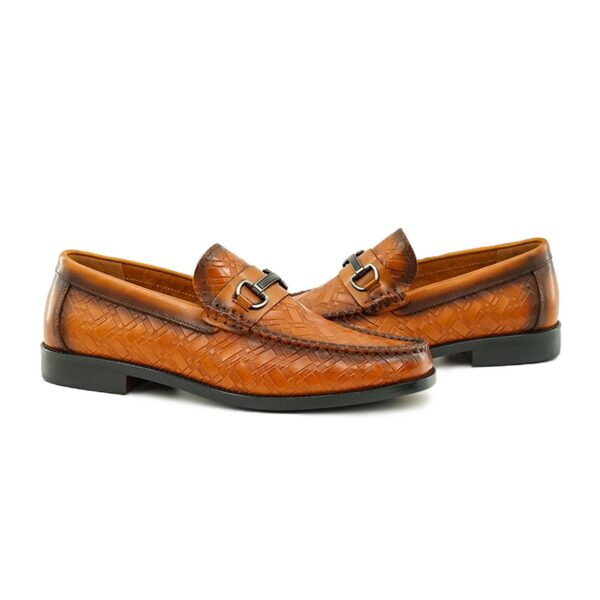 Woven-Emboss Horsebit Loafer detail, model 2881-19