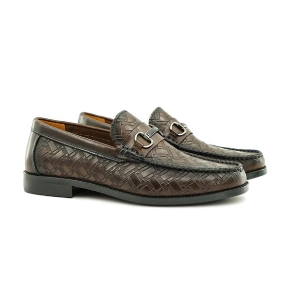 Woven-Emboss Horsebit Loafer detail, model 2881-19