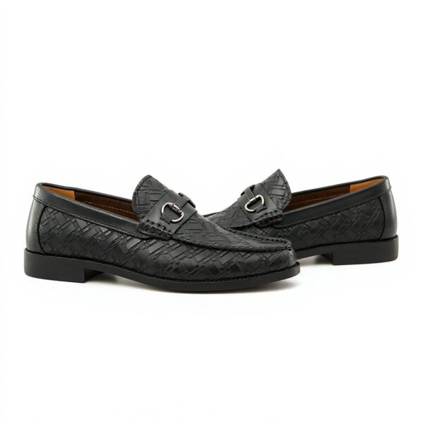 Woven-Emboss Horsebit Loafer detail, model 2881-19