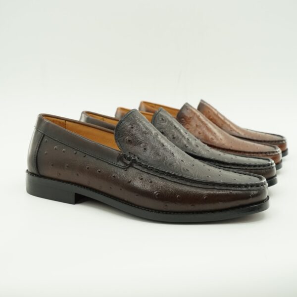 Ostrich-Dot Penny Loafer detail, model 2881-20