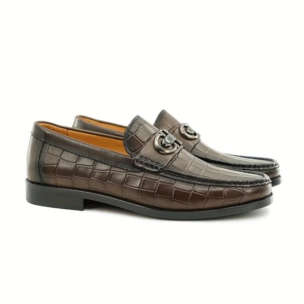 Croc-Embossed Horsebit Loafer detail, model 2881-24