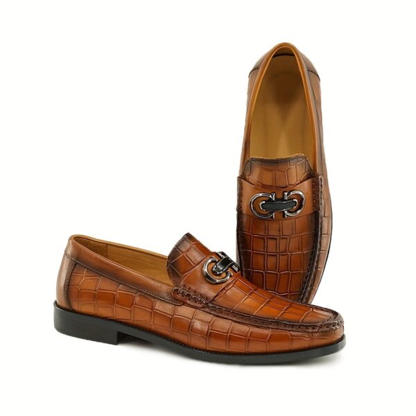 Croc-Embossed Horsebit Loafer detail, model 2881-24