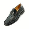 Croc-Embossed Horsebit Loafer detail, model 2881-24