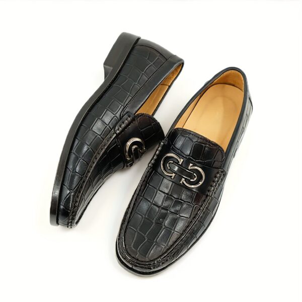 Croc-Embossed Horsebit Loafer detail, model 2881-24