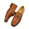 Croc-Embossed Horsebit Loafer detail, model 2881-24