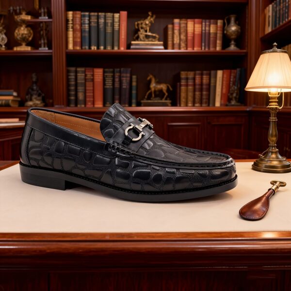 Deep-Croc Horsebit Loafer detail, model 2881-26