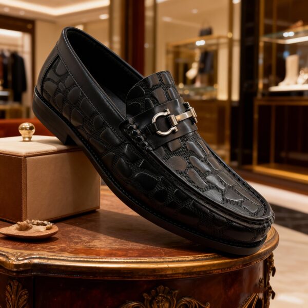 Deep-Croc Horsebit Loafer detail, model 2881-26