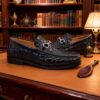 Deep-Croc Horsebit Loafer detail, model 2881-26