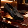Croc-Embossed Slip-On Loafer detail, model 2881-29