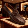 Museum-Croc Horsebit Loafer detail, model 2881-30