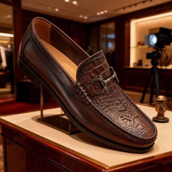 Museum-Croc Horsebit Loafer detail, model 2881-30