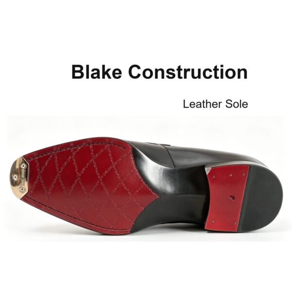 Brogue-Trim Penny Loafer leather sole, Blake construction