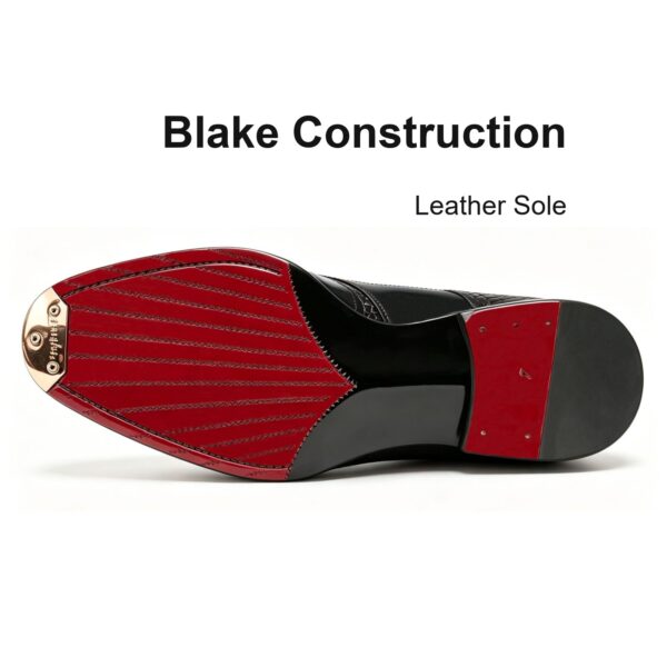 Croc-Embossed Oxford leather sole, Blake construction