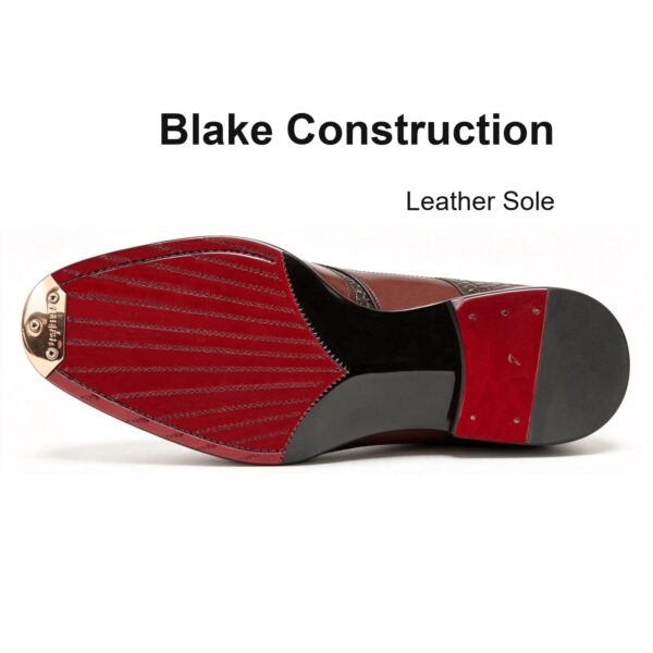 Croc-Embossed Oxford leather sole, Blake construction