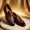Croc-Embossed Penny Loafer men's formal leather dress shoe, GRANDMARK promotional photo