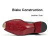 Croc-Embossed Penny Loafer leather sole, Blake construction