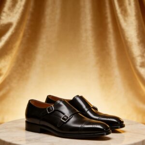 Double Monk Strap men's formal leather dress shoe, GRANDMARK promotional photo Double Monk Strap men's formal leather dress shoe, GRANDMARK promotional photo