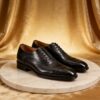 Embossed-Toe Cap-Toe Oxford men's formal leather dress shoe, GRANDMARK promotional photo Embossed-Toe Cap-Toe Oxford men's formal leather dress shoe, GRANDMARK promotional photo