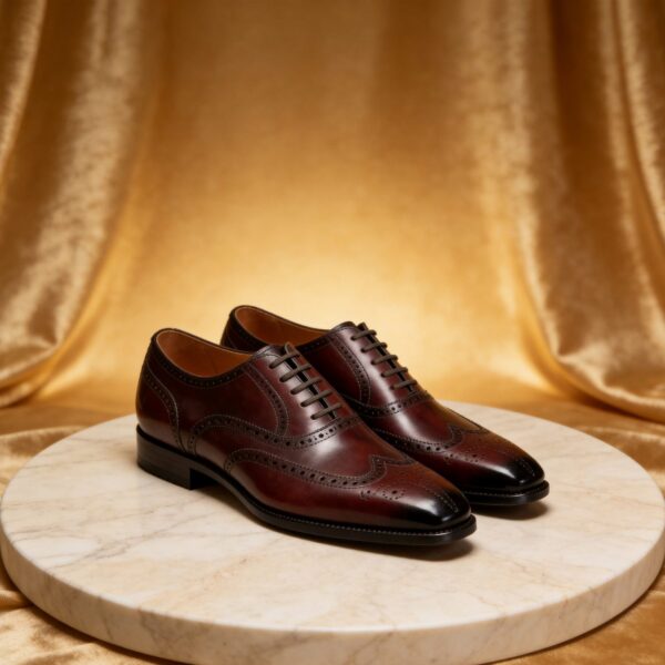Full-Brogue Wingtip Oxford men's formal leather dress shoe, GRANDMARK promotional photo