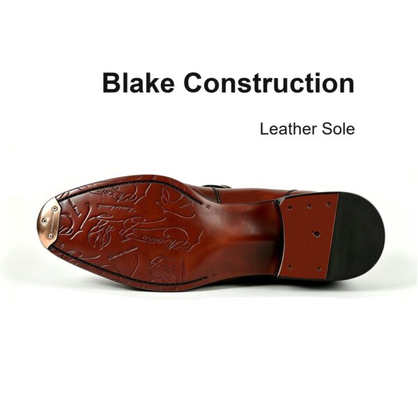 Hand-Patina Penny Loafer leather sole, Blake construction